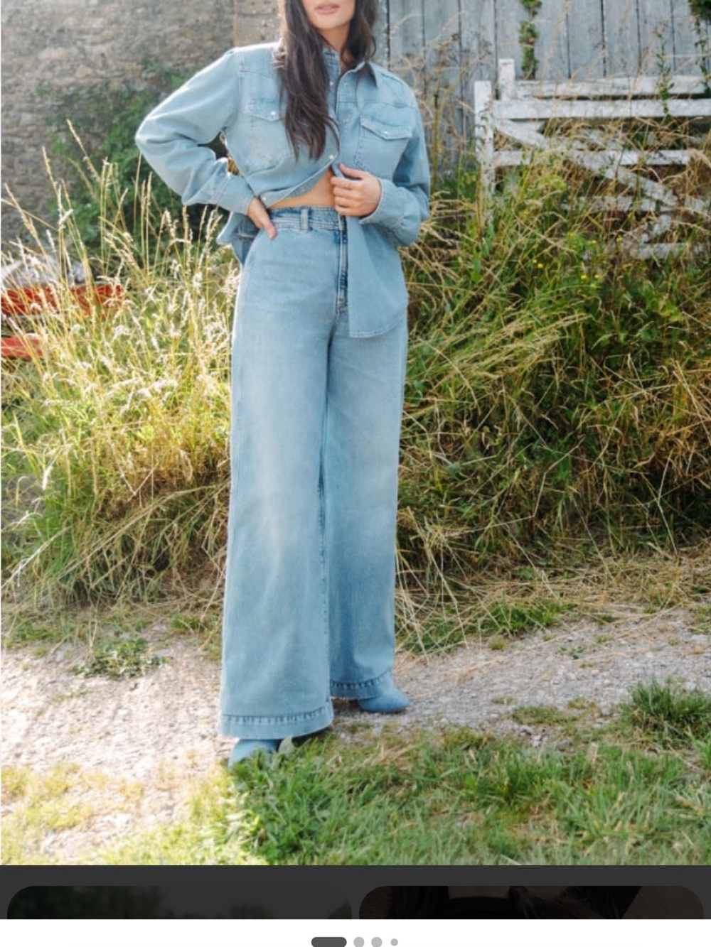 Reformation x Kacey Musgraves Wide-Leg Austin Jeans